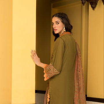 Gulbagh- Unstitched-3 Piece- D-07