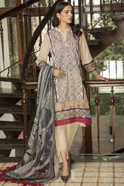 Gulbagh- Unstitched-3 Piece- D02