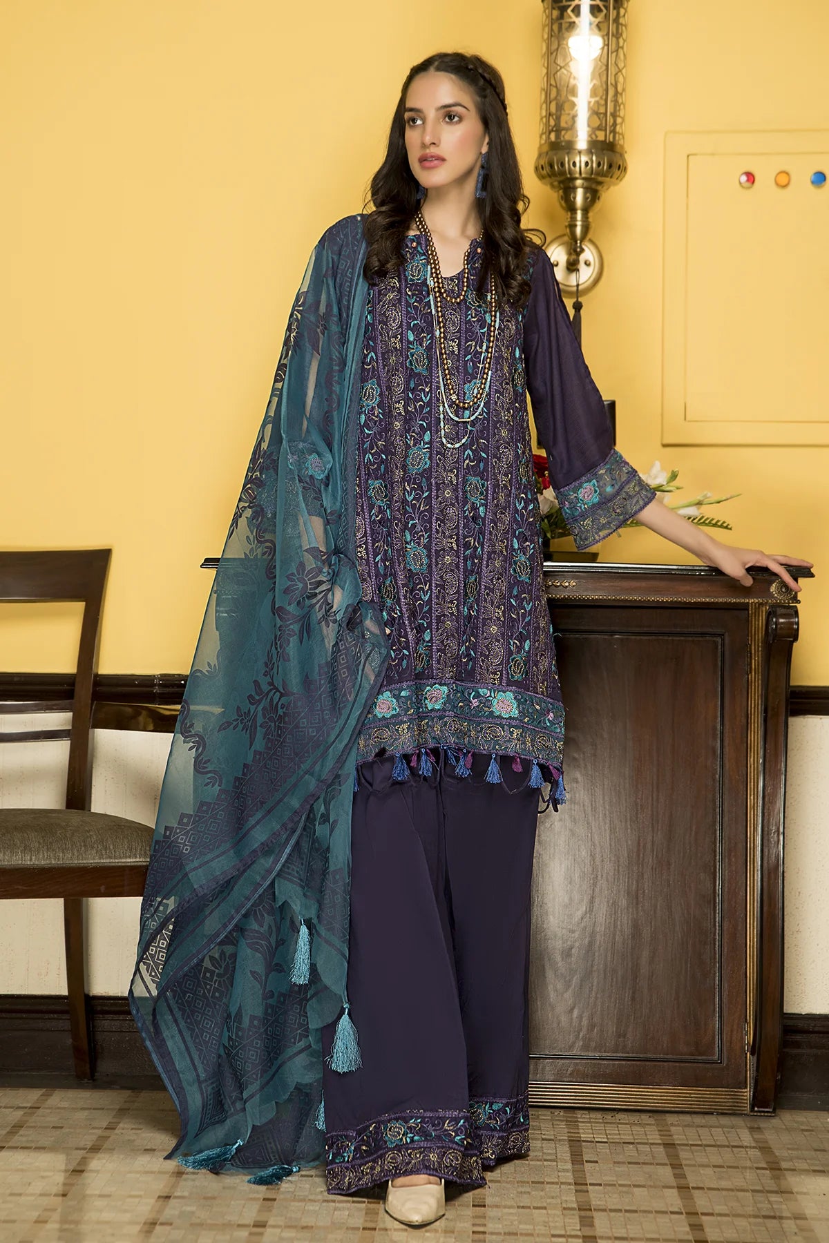 Gulbagh- Unstitched-3 Piece- D08